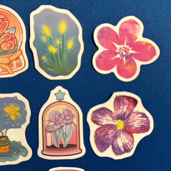 New Set of 9 flower stickers - ethereal fairy - gorgeous art - Picture 3 of 5